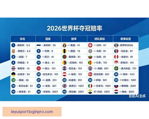 高赔率世界杯竞猜平台推荐 让你轻松赢得丰厚奖金